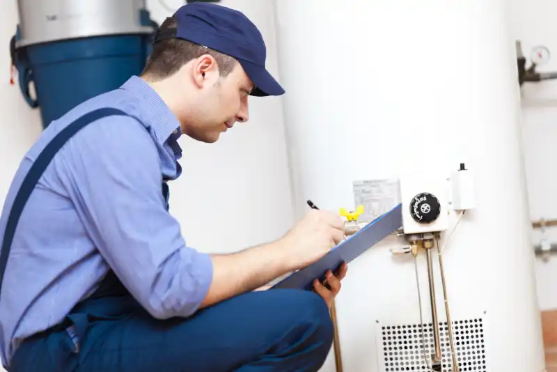 Convenient and Stress-Free Technician repairing an hot-water heater